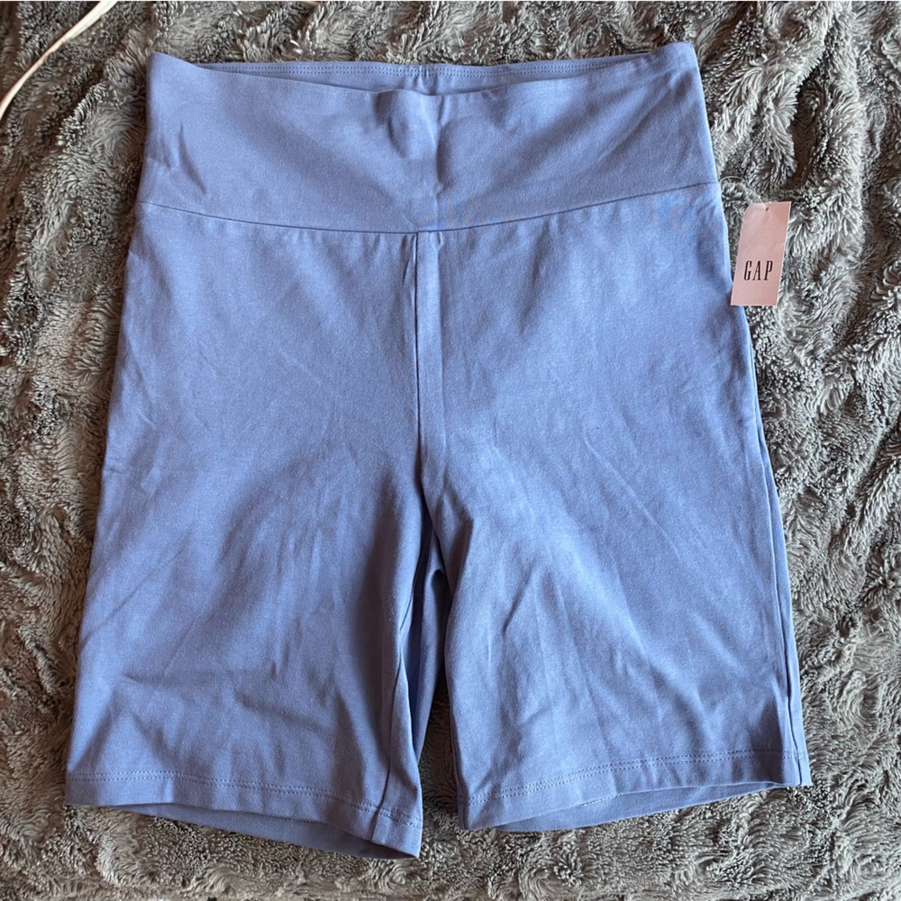 Light sky blue gap biker shorts medium tall NWT